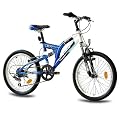 20" KCP KINDERFAHRRAD MOUNTAINBIKE JETT FSF 6 Gang SHIMANO weiss blau - 50,8 cm (20 Zoll)