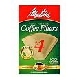 Cheap Deals on Melitta Cone Coffee Filters, Natural Brown, No. 4, 100-Count Filters (Pack of 6)