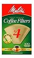 Melitta Cone Coffee Filters, Natural Brown, No. 4, 100 Count (Pack of 6)