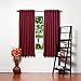 Best Home Fashion Thermal Insulated Blackout Curtains - Back Tab/ Rod Pocket - Burgundy - 52