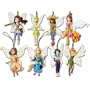 Disney Fairies Tinker Bell and Friends Figures Cell Phone Charms Series 1 : Complete Set, 8 Figures