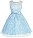 AkiDress Floral Pattern Lace Flower Girl Dress for Little Girl