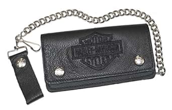 Harley-Davidson Men&#39;s Embroidered Bar & Shield Biker Chain Wallet BLK BW808H-2B at Amazon Men’s ...