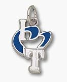 Texas Rangers 1/2 I Heart T Enamel Charm - Sterling Silver Jewelry