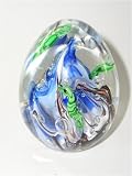 Seahorses with blue reef oval paperweight