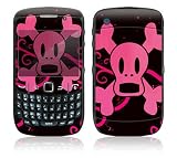 Pink Screaming Crossbones Design Decal Skin Sticker for BlackBerry Curve 8500 Cell Phone