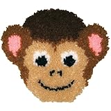 MCG Textiles Huggables Animal Monkey Pillow Latch Hook Kit