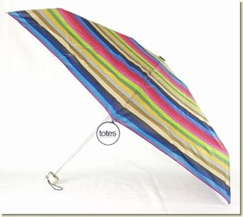 Totes - Adult Micromini Colorful Stripes Umbrella