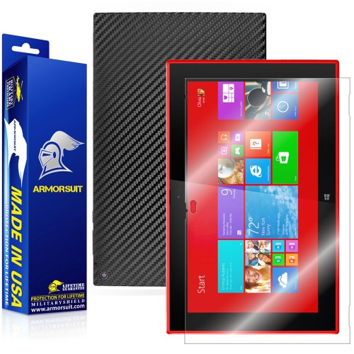 ArmorSuit MilitaryShield - Nokia Lumia 2520 Screen Protector + Black Carbon Fiber Full Body Skin Protectorw/ Lifetime Replacements