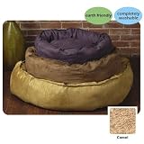 Big Shrimpy Nest Dog Bed - SMALL (26x28) Fleece/Camel