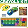 CRAYOLA EZ Type Keyboard + CRAYOLA EZ Click Mouse With Floating Charm + CRAYOLA EZ Frame Mouse Pad - " Learning With Fun " - Geat Gift For Kids