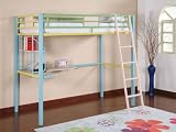 Powell Sunday Funnies Twin Size Metal Loft Bunk Bed 343 119 metal loft bed Powell Sunday Funnies Twin Size Metal Loft Bunk Bed 343 119