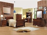 Delightful Louis Phillipe Twin Bed/Nightstand,Mirror,Dr