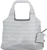 ChicoBag Vita Contemporary Collection Reusable Shopping Tote/Grocery Bag, Slate Stripe