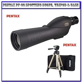 Pentax (70913) PF-63 Zoom Spotting Scope w/ Pentax (84697) Spotting Scope Tripod & Spotting Scope Case