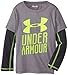 Under Armour Boy's 2-7 Branded Elbow Hit Slider Graphite
