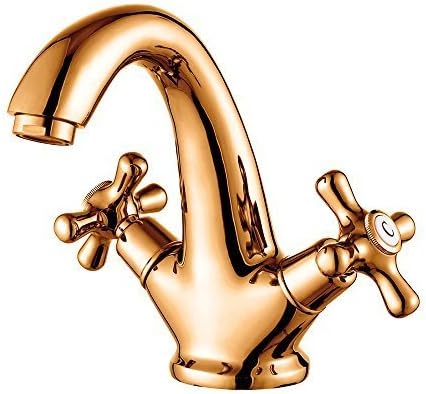Yonik BF0001 High-ranking New Style Brass Bathroom Faucet Two Handle Mixer Tap Built-in Water Filter Bath Sink Faucet Bathtub Faucets with Two Handle - Rose golden