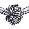Valentines Day Gifts Rose Flower Bead Fits Pandora Beads Charm Bracelet