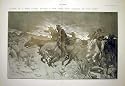 BOER PATROL VELDT FIRE AFRICA WAR TROOPS OLD PRINT 1902