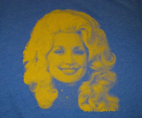 CIRCA wear Men's Dolly Parton Half Tone T Shirt Medium Heather Blue