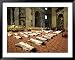34 Deacons of the Rome Diocese Lay Before Pope John Paul II Framed Art Poster Print, 49x39