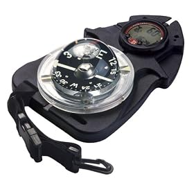 Hollis DG 01 (Depth Gauge 01) w compass and Navboard by