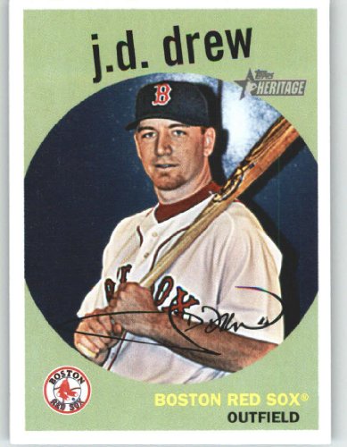 2008 Topps Heritage #414 J.D. Drew - Boston Red Sox (Baseball Cards)
