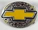 Chevy Flames Bow-Tie Emblem Enamel Buckle, Automotive Buckle