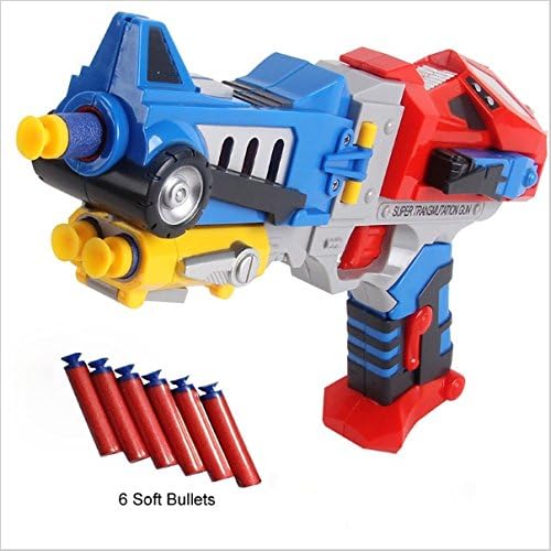 Transform Nerf Sniper Dart Blasters Guns Robots Model with 6 Soft Bullets Plastic Mega Pistolas N Strike Kids Rifle Hot Sale Toy