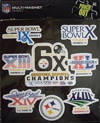 Pittsburgh Steelers Super Bowl Multi Magnet Sheet