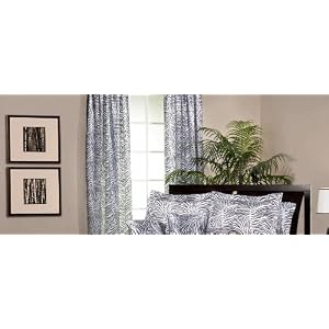 2pcs Black SATIN Silky Zebra Print WINDOW CURTAINS/DRAPE/PANELS 110x84