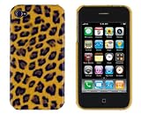 Hard Leopard Print Case for Apple iPhone 4, 4S (AT&T, Verizon, Sprint) - Brown