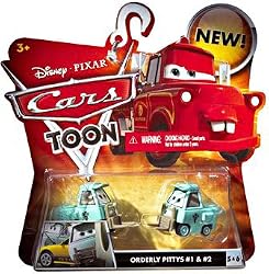 Disney Cars Toon Orderly Pittys #1 & #2 Die Cast Cars by Mattel