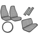 A Set of 7 Piece Regal Pattern Seat Covers for High Back Bucket Seat and Standard... 