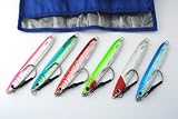Butterfly Style Vertical Jigs - Set 0f 6 - 250gram with Storage Bag