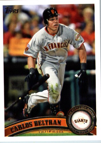 2011 Topps Update Series Baseball Card # US305 Carlos Beltran - San Francisco Giants - MLB Trading Card In Protective Screwdown Case!