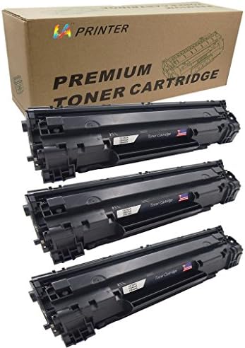 LA Printer Compatible Toner Cartridge Replacement for HP CB436A ( Black , 3-Pack )