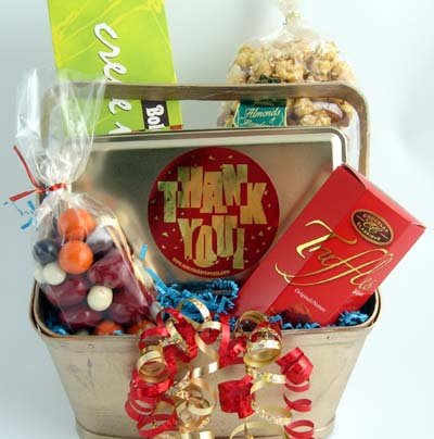 A Tin of Thanks, Gourmet Gift Basket by Nutcracker Sweets