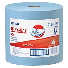 Kimberly-Clark Wypall X70 Disposable Wiper, 13-25/64" Length x 12-1/2" Width, Blue (Case of 870)