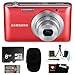 Samsung ST150F 16.2MP & F2.5 Lens with WI-FI Ready Smart Digital Camera Red + 8GB MicroSD HC Memory Card + Camera Case + Accessory Kit
