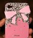 Bling Bling iPhone 4G/4S Crystal Diamond Bow Tie Pattern Hard Case/Cover/Protector(Pink Bow with Pink Case)