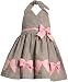 Bonnie Jean Girls 2-6x Seersucker Halter Dress,Brown,3T