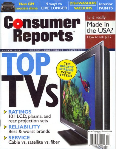 Consumer Reports, March 2008 Issue