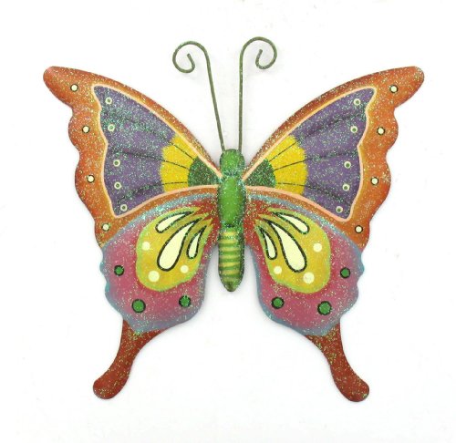 Butterfly Wall Art Hanging Decorative Indoor Outdoor Orange
