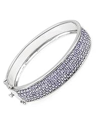Genuine Morne Rouge (TM) Bracelet. 10.30 Ctw Tanzanite Sterling Silver Bracelet - Material/Stone: Tanzanite. 48.0 grams in weight and 7.5 inches in length. 100% Satisfaction Guaranteed.