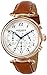 Akribos XXIV Women's Chronograph Watch - 3 Subdials Feature Seconds, Minutes and GMT On Embossed Alligator Pattern Brown Leather Strap - AK630
