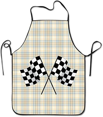 Checkered Flags Race Car Flag Pole Adjustable Bib Aprons