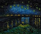 Art Reproduction Oil Painting - Van Gogh Paintings: Starry Night Over The Rhone - Small 8 X 10 - Hand Painted Canvas Art