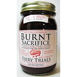 Burnt Sacrifice Fiery Trails Fiery Hot BBQ Sauce 16 oz. by Burnt Sacrifice