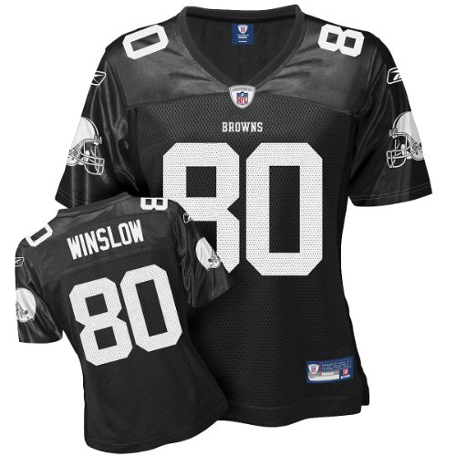 Reebok Cleveland Browns Kellen Winslow Women's Black Shadow Jersey Large